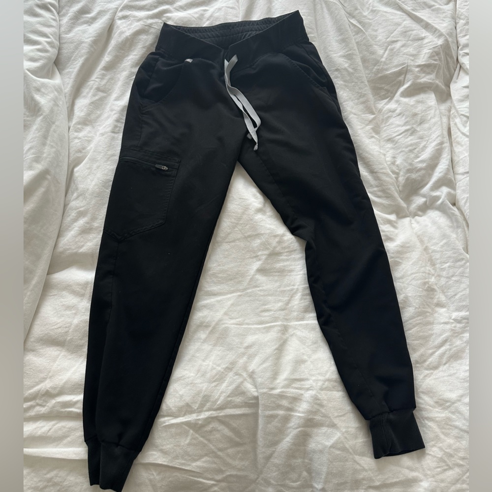 FIGS BLACK ZAMORA JOGGER SCRUB PANTS